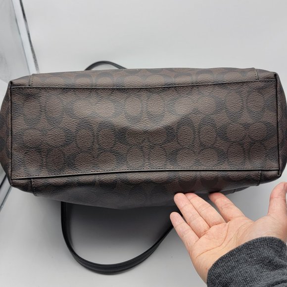 Coach Ava Tote in Signature F58318 Brown Black - Picture 5 of 8